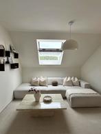 Canapé beige 5 places / Beige sofa 5 zitplaatsen, Huis en Inrichting, Zetels | Zetels, Ophalen, Minder dan 75 cm, Hoekbank, 300 cm of meer