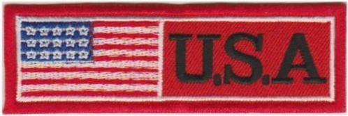 USA vlag stoffen opstrijk patch embleem #7, Motoren, Accessoires | Stickers, Verzenden