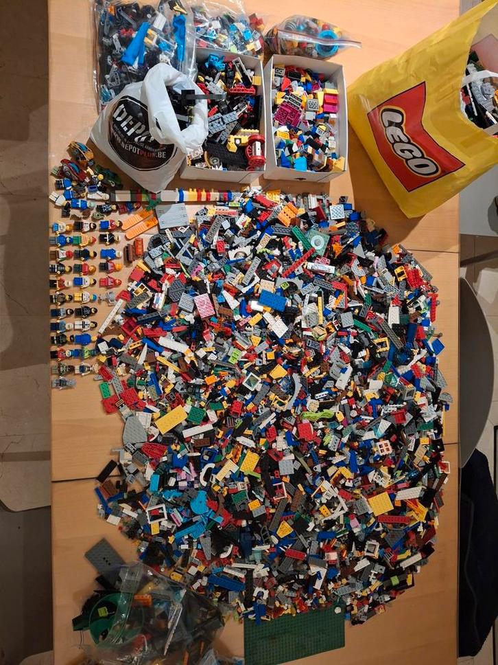 16 kg lego varia (blokken, platen, technic, mannetjes,...), Kinderen en Baby's, Speelgoed | Duplo en Lego, Lego, Ophalen