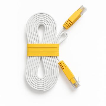 Platte UTP-Kabel - Cat 5 - 1,50 meter Wit UTP - Kabel 150cm  beschikbaar voor biedingen