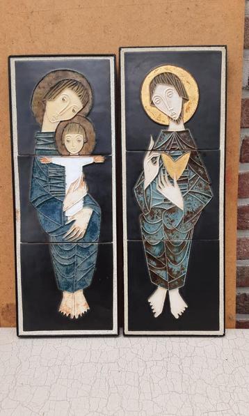 Keramische tegels , Jozef en Maria , 1960/61 , Huybrechts beschikbaar voor biedingen