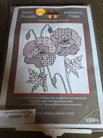 Borduurpakket Black work Poppy, Hobby en Vrije tijd, Ophalen of Verzenden, Zo goed als nieuw, Borduurpakket