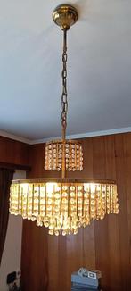 Hanglamp kristallen luchter vintage, Huis en Inrichting, Lampen | Kroonluchters, Ophalen of Verzenden, Gebruikt