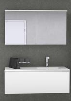 lavabomeubel set wit B90cm, met kraan en spiegel, Huis en Inrichting, Ophalen, Nieuw, 50 tot 100 cm, Minder dan 100 cm