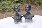 §  paire de statues africaines en platre peint, Antiquités & Art, Enlèvement ou Envoi