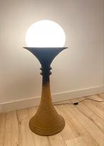 Doria vloerlamp keramiek met glazen bol, 100 tot 150 cm, Gebruikt, Vintage, Glas
