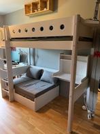 Lit Flexa White haut avec canapé escamotable et bureau, Enfants & Bébés, Enlèvement, Utilisé, Lit mezzanine