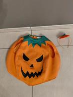 Carnavalskostuum pompoen met hoedje, Ophalen of Verzenden, Zo goed als nieuw, 134 t/m 140, Jongen of Meisje