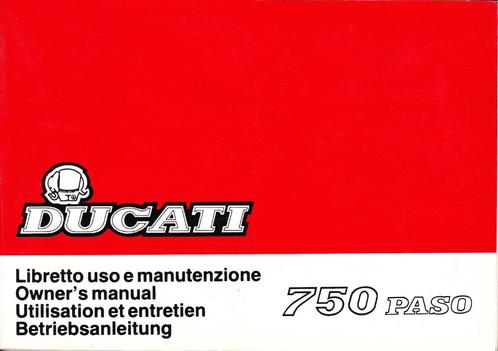 Ducati 750 Paso Owners-Manual, Motos, Modes d'emploi & Notices d'utilisation, Ducati, Enlèvement ou Envoi