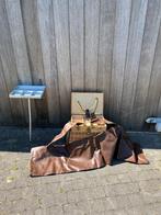 Vinted vis/zitbak met zak voor vispersen, schietwapen en roe, Ophalen, Gebruikt