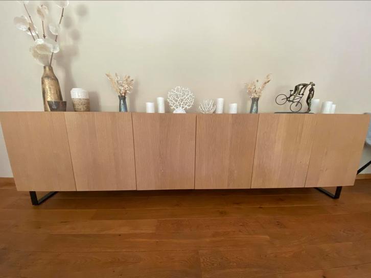 Buffet Grivolo chene naturel - comme neuf, Huis en Inrichting, Kasten | Buffetkasten, Zo goed als nieuw, Minder dan 100 cm, 200 cm of meer