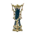 Antieke Blauwe Art Nouveau Vaas Rococo Stijl 38cm, Ophalen of Verzenden