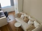 linnen sofa wit, Huis en Inrichting, Zetels | Zetels, Ophalen, Driepersoons, Zo goed als nieuw, Rechte bank
