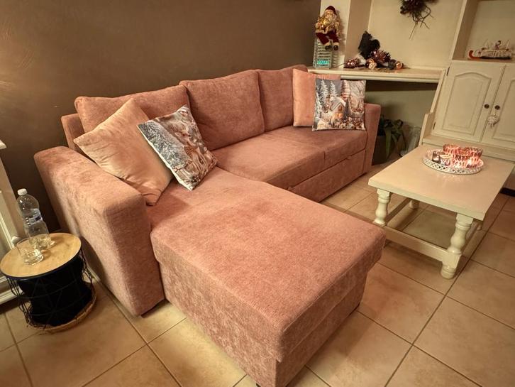 Longchair, Huis en Inrichting, Zetels | Zetels, Zo goed als nieuw, Hoekbank, Driepersoons, 200 tot 250 cm, 125 tot 150 cm, Stof