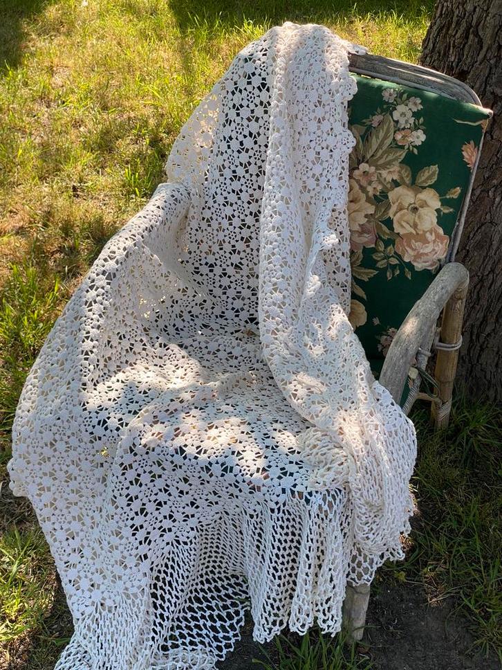 Vintage boho vibes met deze prachtige plaid katoen, Huis en Inrichting, Woonaccessoires | Plaids en Woondekens, Ophalen of Verzenden