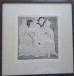 JOZEF W. CORNELIS / EENHEID / ZW-W ETS / 45x43cm / KADER SIG, Antiek en Kunst, Ophalen of Verzenden