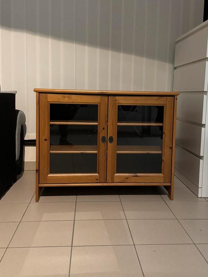 Meuble en bois avec portes vitrées – Parfait état, Huis en Inrichting, Kasten | Dressoirs, Zo goed als nieuw, 50 tot 100 cm, 50 tot 75 cm