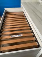 Stapelbed met bureau en ladebed, 100 cm, Gris, Comme neuf, Enlèvement