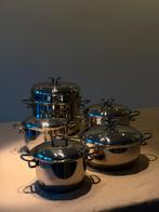 Ensemble de casserole SERAFINOZANI, Huis en Inrichting, Keuken | Potten en Pannen, Ophalen, Inox, Pot, Bus of Blik, Nieuw