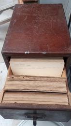 Oude houten kist voor contactgegevens van klanten, Antiek en Kunst, Ophalen