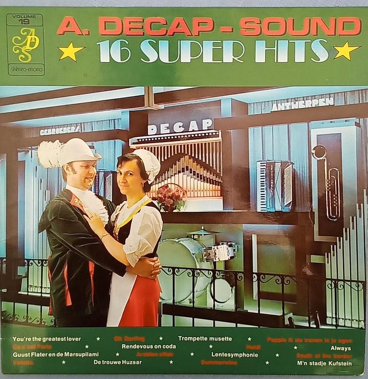 Orgel - A. Decap-Sound - 16 Super Hits - Volume 19   - LP -, CD & DVD, Vinyles | Autres Vinyles, Enlèvement ou Envoi