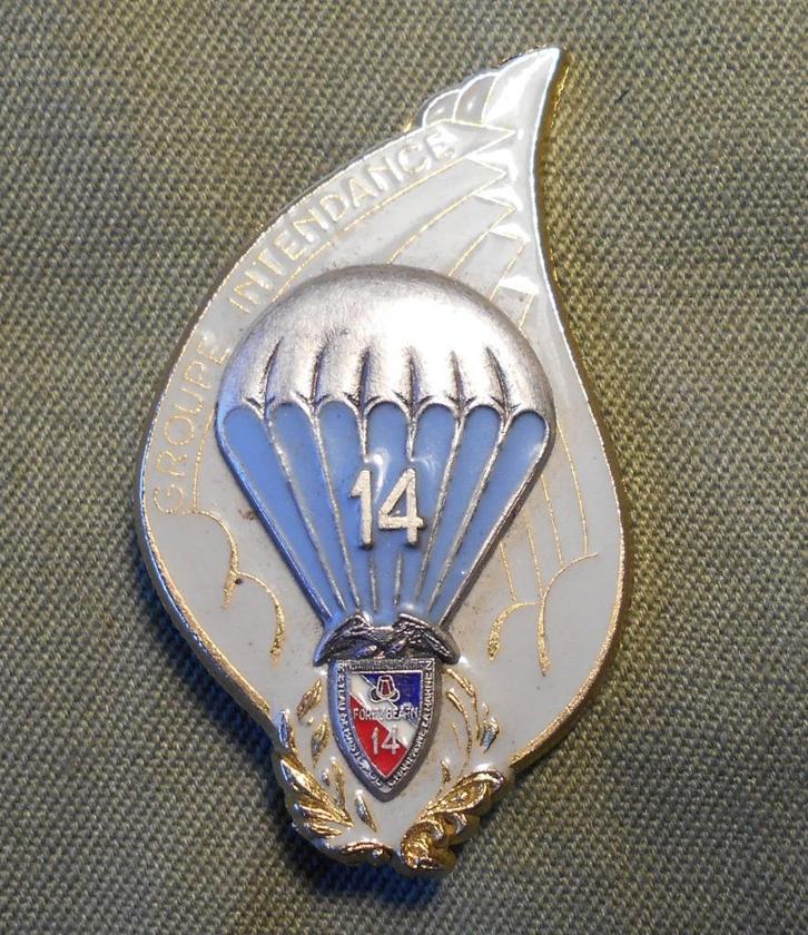 FRANCE / PARA / 14em RPCS / GROUPE INTENDANCE., Verzamelen, Militaria | Algemeen, Landmacht, Embleem of Badge, Verzenden