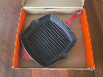 Le Creuset gietijzeren Grillpan kersenrood 26cm beschikbaar voor biedingen