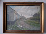 Mooi landschap van Vital Keuller "Chiny. Les oies" (ganzen), Ophalen of Verzenden