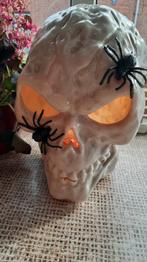 Halloween ̀doodskop lichtgevend, Ophalen of Verzenden, Nieuw, Versiering
