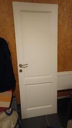 witte houten binnendeur met beslag, Doe-het-zelf en Bouw, Deuren en Vliegenramen, Ophalen, Gebruikt, Minder dan 80 cm, Binnendeur