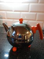 BREDEMEIJER Duet Bella Ronde Theepot Oranje 1,2 L. RVS, Huis en Inrichting, Ophalen, Gebruikt, Inox, Pot, Bus of Blik