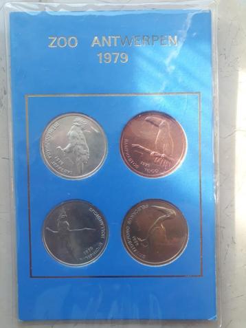 Set toegangsmunten Zoo van Antwerpen uit 1979, tot 10 pers, Tickets & Billets, Trois personnes ou plus, Ticket ou Carte d'accès