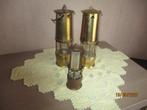 3 Koperen mijnlampen, Antiek en Kunst, Ophalen of Verzenden