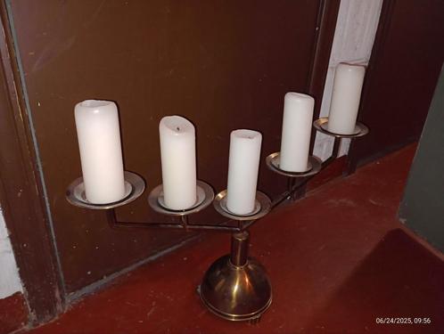 Kandelaar kerkkandelaars+ kaarsen, Antiek en Kunst, Antiek | Religieuze voorwerpen, Ophalen of Verzenden