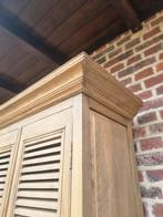 Eiken linnenkast/opbergkast louvredeuren, Huis en Inrichting, Ophalen, Zo goed als nieuw, Belgie, Belgie