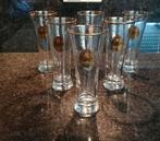2 x zes glazen Carlsberg groen opschrift + gouden label, Enlèvement ou Envoi, Neuf, Verre ou Verres, Autres marques