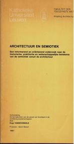 Architectuur en semiotiek : een informerend en oriënterend, Boeken, Ophalen of Verzenden, Gelezen