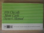 1976 Chevrolet Chevelle & Monte Carlo. Orig. Owner's Manual., Ophalen of Verzenden