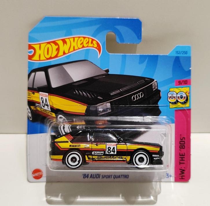 Hot Wheels '84 Audi Sport Quattro Zwart (2023), Hobby en Vrije tijd, Modelauto's | Overige schalen, Ophalen of Verzenden