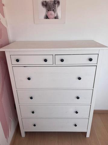 Hemnes Commode 6 tiroirs, 105 cm ou plus, Enlèvement, Utilisé, 50 à 70 cm