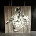 Groot Schilderij ->> 100 x 100 - Ballerina, Antiek en Kunst, Ophalen