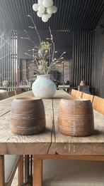 Bruine bloempotten, Moins de 25 cm, Enlèvement, Utilisé, Moins de 40 cm