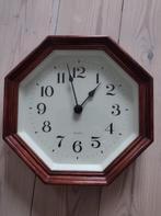 Wand klok 8-hoek Quartz - hout, Ophalen, Gebruikt, Analoog, Wandklok
