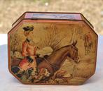 boite en metal decor cavaliere a la chasse, Collections, Boîte en métal, Enlèvement ou Envoi, Utilisé, Autre