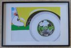 ANTOON DE CLERCK / AUTOWIELDEKSEL / KLEURZEEFDRUK / 63x93cm, Antiek en Kunst, Ophalen