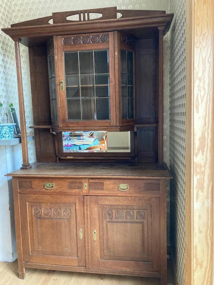 Buffetkast art nouveau/ art deco, Antiek en Kunst, Antiek | Meubels | Kasten, Ophalen