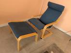 Fauteuil avec repose pied de Ikea (comme neuf) modèle Poäng, Ophalen, Zo goed als nieuw