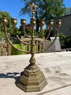 Authentieke Menora of Menorah 7 arminge Joodse Kandelaar, Ophalen of Verzenden, Overige materialen