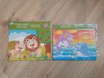 Twee houten puzzels - 35 stukken, 2 à 4 ans, Comme neuf, Enlèvement, 10 à 50 pièces