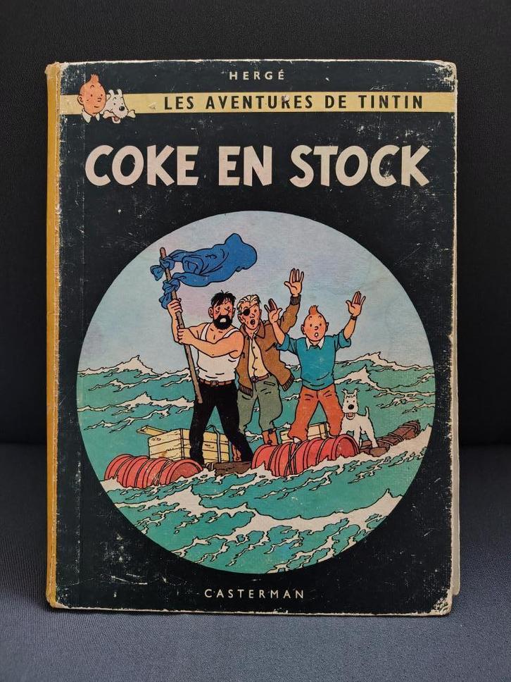 Tintin - Coke en stock - Edition B25 Casterman 1958, Boeken, Stripverhalen, Gelezen, Eén stripboek, Ophalen of Verzenden